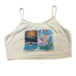 Women's‎ Shein Tarot Sun & Cupid Print Tank Top Size Extra Large